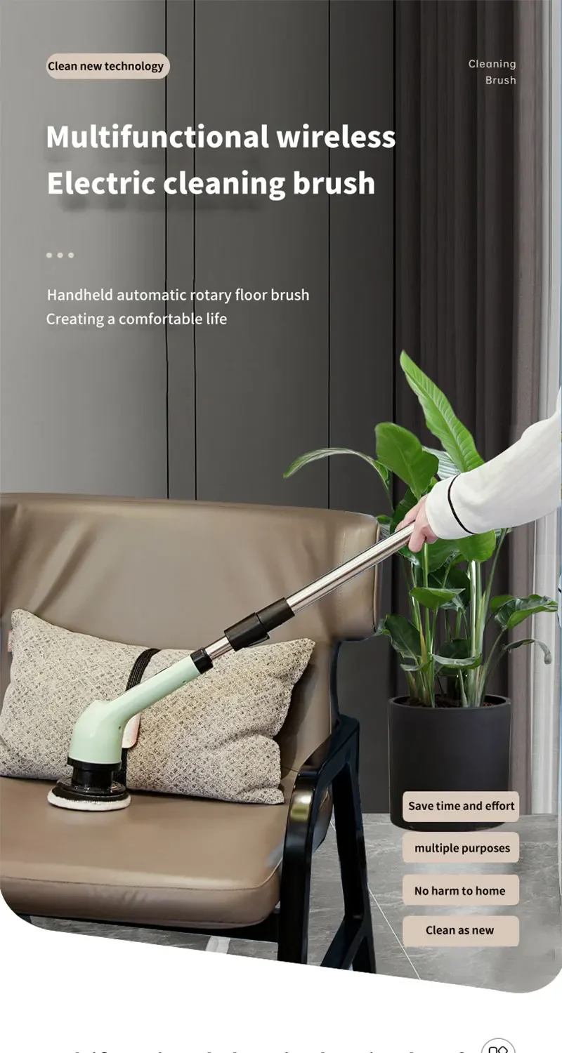 CleanSpin Pro cordless cleaning scrubber